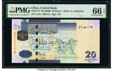 Libya Central Bank of Libya 20; 50 Dinars ND (2009); ND (2008) Pick 74; 75 Two Examples PMG Gem Uncirculated 66 EPQ; Gem Uncirculated 67 EPQ. 

HID098...