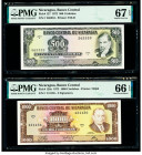 Nicaragua Banco Central 500; 1000 Cordobas 1972 Pick 127; 128a Two Examples PMG Gem Uncirculated 66 EPQ; Superb Gem Unc 67 EPQ. 

HID09801242017

© 20...
