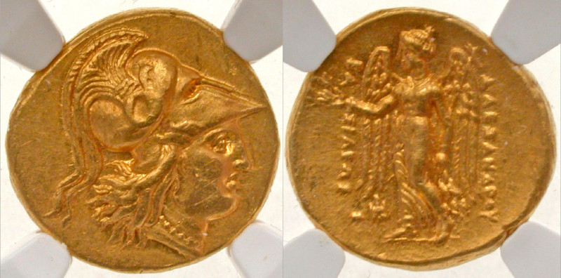 Macedonian Kingdom. Alexander III the Great. 336-323 B.C. AV stater (8.57 g). In...