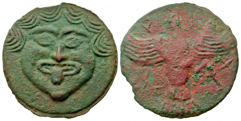 Sarmatia, Olbia. Late 5th-4th century B.C Cast AE 70 (69.9 mm, 104 g). Facing go...