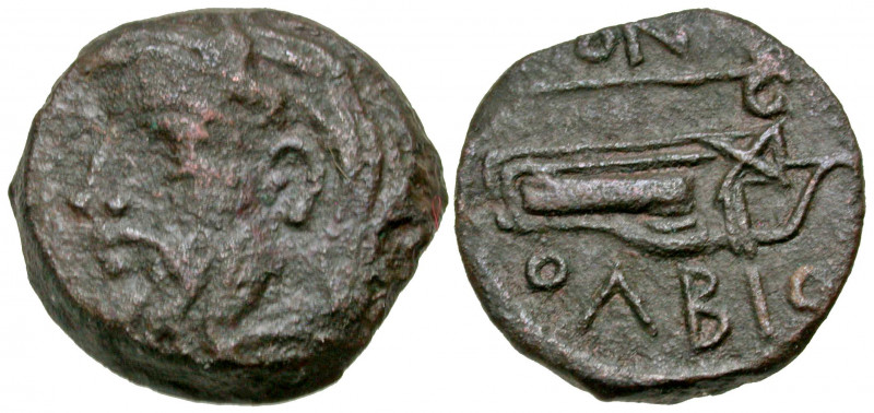 Sarmatia, Olbia. Circa 310-280 B.C. AE 21 (20.7 mm, 8.09 g, 9 h). Horned and bea...