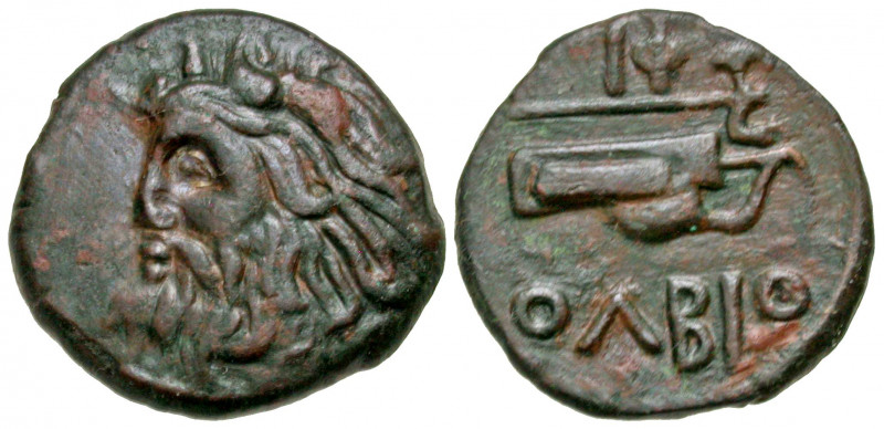 Sarmatia, Olbia. Circa 310-280 B.C. AE 23 (23 mm, 8.65 g, 9 h). Horned and beard...