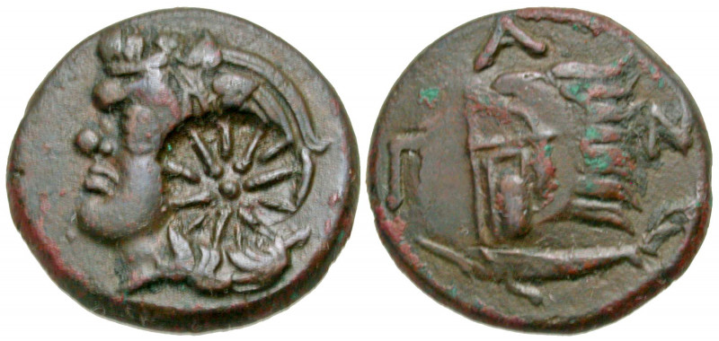 Cimmerian Bosporos, Pantikapaion. Circa 304-250 B.C. AE 20 (20.4 mm, 6.28 g, 11 ...