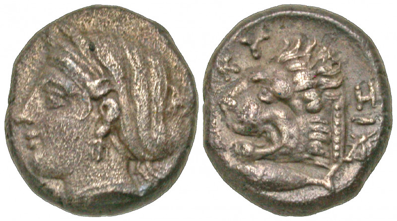 Mysia, Kyzikos. Ca. 390-340 B.C. AR drachm (14.2 mm, 3.14 g, 6 h). [ΣΩTEIPA], he...