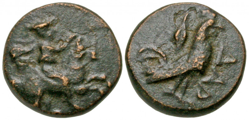Troas, Dardanos. 4th-3rd century B.C. AE 11 (11.1 mm, 1.41 g, 6 h). Horseman rig...