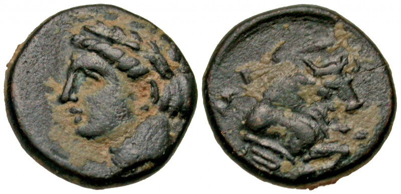 Ionia, Magnesia ad Meandrum. 4th century B.C. AE 13 (13.1 mm, 2.05 g, 7 h). Laur...