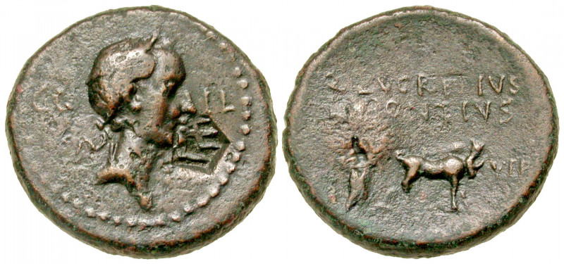Mysia, Lampsacus. Julius Caesar. 49-44 B.C. 22.6 mm, 8.49 g, 12 h). Q. Lucretius...