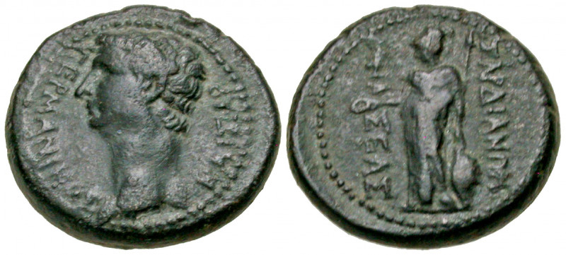 Lydia, Sardes. Germanicus. Died A.D. 19. AE 16 (16.2 mm, 3,71 g, 1 h). Mnaseas, ...