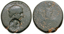 Galatia, Koinon of Galatia. Galba. A.D. 68-69. AE 27 (26.8 mm, 13.35 g, 12 h). Tavium(?) mint. ΓAΛBA AYTOKPATWP KAICAP CЄBACTOC, bare head of Galba ri...