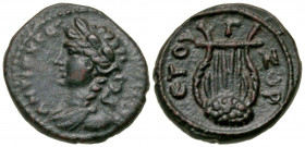 Syria, Seleucis and Pieria. Pseudo-autonomous. Time of Hadrian, A.D. 117-138. AE chalkous (15.8 mm, 2.77 g, 11 h). Dated RY 177 = A.D. 128/9. ANTIOXEΩ...