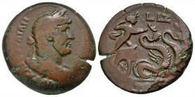 Egypt, Alexandria. Hadrian. A.D. 117-138. AE drachm (32.9 mm, 23.61 g, 12 h). Dated RY 17 = A.D. 132/3. AYT KAIC TPAIAN AΔPIANOC CЄB, laureate, draped...