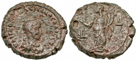 Egypt, Alexandria. Valerian II. Caesar, A.D. 253-255. BI tetradrachm (23.2 mm, 12.27 g, 11 h). Dated RY 4 = A.D. 256/7. Π ΛIK KOP OVAΛЄPIANOC KAIC CЄB...