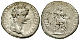 Tiberius. A.D. 14-37. AR denarius (17.5 mm, 3.36 g, 8 h). Lugdunum mint, struck A.D. 15-18. TI CAESAR DIVI AVG F AVGVSTVS, laureate head right / PONTI...