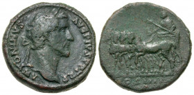Antoninus Pius. A.D. 138-161. AE sestertius (31.4 mm, 25.67 g, 11 h). Rome mint, struck A.D. 145-7. ANTONINVS AVG PIVS P P TR P, laureate head of Anto...