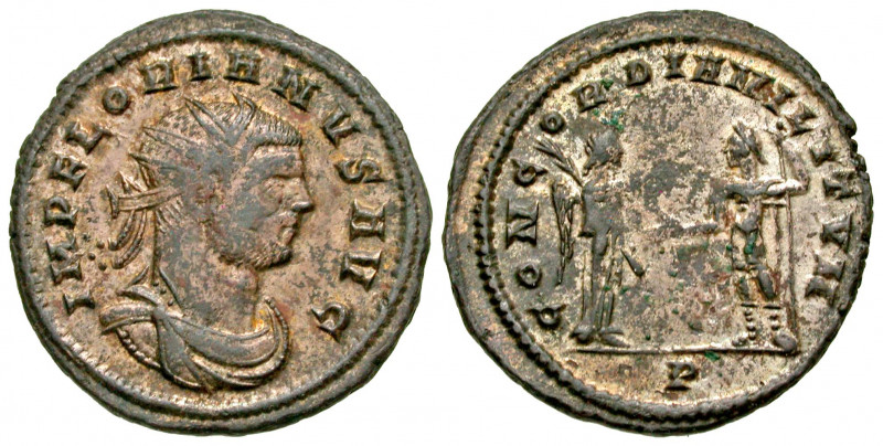 Florian. A.D. 276. Silvered AE antoninianus (22.7 mm, 3.55 g, 11 h). Cyzicus min...