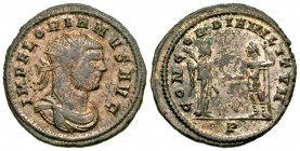 Florian. A.D. 276. Silvered AE antoninianus (22.7 mm, 3.55 g, 11 h). Cyzicus mint. IMP FLORIANVS AVG, radiate, draped and cuirassed bust of Florian ri...