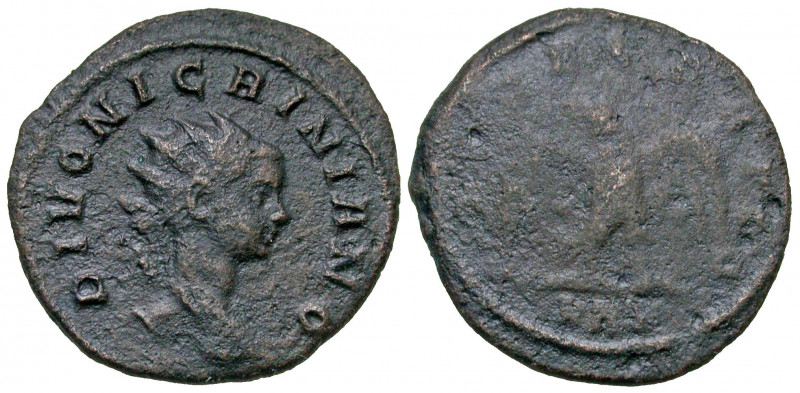 Divus Nigrinian. Died ca. A.D. 284. AE antoninianus (21 mm, 3.05 g, 6 h). Rome m...