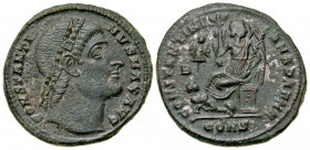 Constantine I. A.D. 307/10-337. BI centenionalis (20.2 mm, 3.31 g, 7 h). Constantinople mint, struck A.D. 328. CONSTANTI-NVS MAX AVG, diademed (with l...