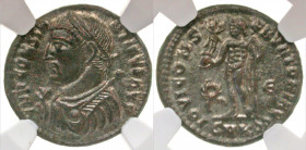 Constantine I. A.D. 307/10-337. BI centenionalis. Cyzicus mint, struck A.D. 317-320. IMP CONSTANTI-NVS AVG, laureate and mantled bust of Constantine I...