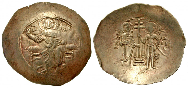 John II Comnenus. 1118-1143. EL aspron trachy (32.8 mm, 4.34 g, 6 h). Constantin...
