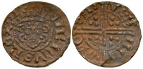 England. Henry III. 1216-1272. AR penny (18 mm, 1.48 g, 8 h). London mint, Class 3d2; 1248-1250. im: crescent and star. Nicholas de St. Albans, moneye...