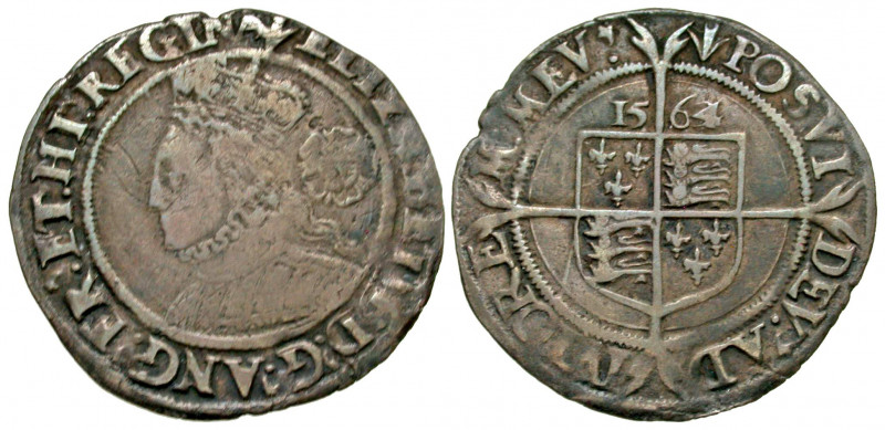 England. Elizabeth I. 1558-1603. AR sixpence (25 mm, 3.00 g, 2 h). Bust type 3E ...