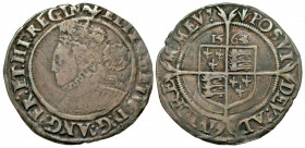 England. Elizabeth I. 1558-1603. AR sixpence (25 mm, 3.00 g, 2 h). Bust type 3E (very large). London mint, struck 1564/3/2. Im: pheon. Crowned bust le...