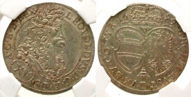 Austria. Leopold I ("Hogmouth"). 1657-1705. 15 Kreuzer. AR . 1694. LEOPOLDVS · D · G · R · I · S -- A · G · H · B · REX // XV (denomination) in cartou...