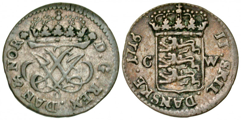 Denmark. Frederik IV. 1699-1730. AR 12 skilling (16.5 mm, 1.04 g, 6 h). Struck 1...