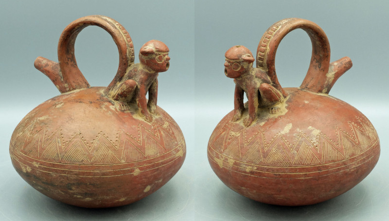 A fine Calima vessel from Colombia, ca. 300 - 1300 A.D. . It is 6-1/4? in diamet...