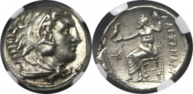 Griechische Münzen, MAZEDONISCHES KÖNIGREICH. Alexander III. Der Große (336-323 v. Chr.). AR Tetradrachme (17,21 g). Lifetime Ausgabe von Amphipolis, ...