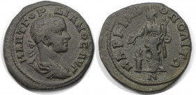 Römische Münzen, MÜNZEN DER RÖMISCHEN KAISERZEIT. Moesia Inferior, Marcianopolis. Gordianus III. Ae 27, 238-244 n. Chr. (11.61 g. 26.5 mm) Vs.: M ANT ...