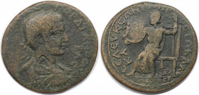 Römische Münzen, MÜNZEN DER RÖMISCHEN KAISERZEIT. Cilicia, Seleukeia in Calycinum. Gordianus III. Ae 31, 238-244 n. Chr. (15.32 g. 32.5 mm) Vs.: Drapi...