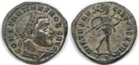 Römische Münzen, MÜNZEN DER RÖMISCHEN KAISERZEIT. Constantinus I. (307-337 n. Chr). Follis. (8.71 g. 26.5 mm) Vs.: CONSTANTINVS NOB CAES, Kopf mit Lor...