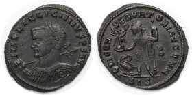 Römische Münzen, MÜNZEN DER RÖMISCHEN KAISERZEIT. Licinius I. (308-324 n. Chr). Follis. (3.09 g. 24 mm) Vs.: IMP LIC LICINIVS PF AVG, Büste n. l., Spe...