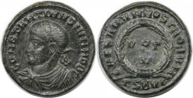 Römische Münzen, MÜNZEN DER RÖMISCHEN KAISERZEIT. Constantinus II. (337-340 n. Chr). Follis 320 n. Chr., Thessaloniki. (3.50 g. 18.5 mm) Vs.: CONSTANT...