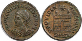 Römische Münzen, MÜNZEN DER RÖMISCHEN KAISERZEIT. Constantius II. (337-361 n. Chr). Follis 328-329 n. Chr., Nicomedia. (2.75 g. 19 mm) Vs.: FL IVL CON...