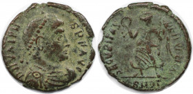 Römische Münzen, MÜNZEN DER RÖMISCHEN KAISERZEIT. Valens (364-378 n. Chr). Follis. (1.94 g. 18 mm) Vs.: D N VALENS PF AVG, Drapierte, Büste mit Perlen...