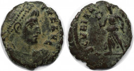 Römische Münzen, MÜNZEN DER RÖMISCHEN KAISERZEIT. Valens (364-378 n. Chr). Follis. (1.49 g. 14.5 mm) Vs.: (D N VALENS) PF AVG, Drapierte, Büste mit Pe...