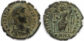 Römische Münzen, MÜNZEN DER RÖMISCHEN KAISERZEIT. Gratian (367-383 n. Chr). Ae 3 (2.16 g. 18 mm). Vs.: D N GRATIANVS PF AVG, Drapierte, Büste mit Perl...