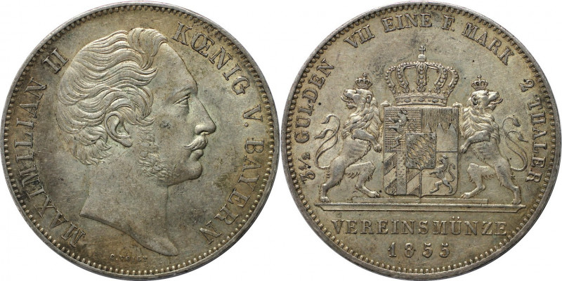 Altdeutsche Münzen und Medaillen, BAYERN / BAVARIA. Maximilian II. (1848-1864). ...