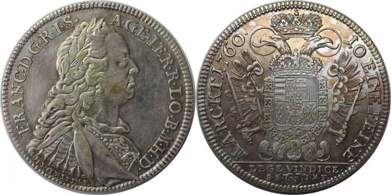 Altdeutsche Münzen und Medaillen, NÜRNBERG, STADT. Konv.-Taler 1760 SS IMF, mit ...