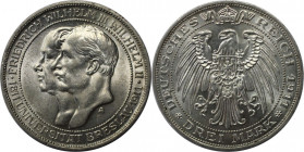 Deutsche Münzen und Medaillen ab 1871, REICHSSILBERMÜNZEN, Preußen. Wilhelm II. (1888-1918). 3 Mark 1911 A, Universität Breslau Jahrhundertfeier. Silb...