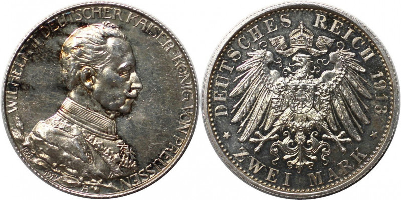 Deutsche Münzen und Medaillen ab 1871, REICHSSILBERMÜNZEN, Preußen. Wilhelm II. ...