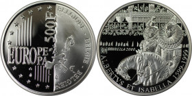 Europäische Münzen und Medaillen, Belgien / Belgium. Albert und Isabella. 500 Francs 1999. 22,85 g. 0.925 Silber. 0.68 OZ. KM 212. Polierte Platte