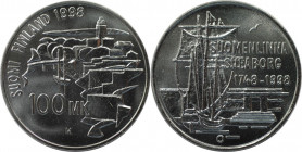 Europäische Münzen und Medaillen, Finnland / Finland. 250 Jahre finnische Burg Suomenlinna. 100 Markkaa 1998. 22,0 g. 0.925 Silber. 0.65 OZ. KM 88. St...