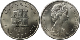 Europäische Münzen und Medaillen, Gibraltar. Elizabeth II. Crown 1970, Kupfer-Nickel. KM 4. Stempelglanz