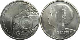 Europäische Münzen und Medaillen, Niederlande / Netherlands. Jan Steen. 10 Gulden 1996. 15,0 g. 0.800 Silber. 0.39 OZ. KM 223. Stempelglanz