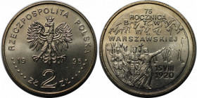 Europäische Münzen und Medaillen, Polen / Poland. Warschauer Schlacht. 2 Zlotych 1995. Kupfer-Nickel. KM Y# 297. Stempelglanz, Haarkratzer