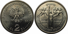 Europäische Münzen und Medaillen, Polen / Poland. Olympische Spiele Altanta 1996. 2 Zlotych 1995. Kupfer-Nickel. KM Y# 300. Stempelglanz, Haarkratzer...